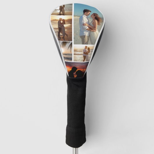 Aangepaste collage van 6 foto's  golfheadcover (Voorkant)