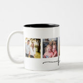 aangepaste collage voor fotofamilie 5 tweekleurige koffiemok (Links)