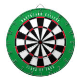 Aangepaste College-klasse van 20XX Groen Dartbord (Voorkant)