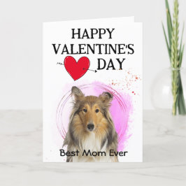 Aangepaste Collie Valentijnsdag kaart