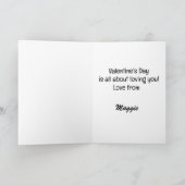 Aangepaste Collie Valentijnsdag Vakantiegroet Feestdagen Kaart (Binnen)