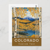 Aangepaste Colorado Aspens Mountains Herfst Briefkaart (Voorkant / Achterkant)
