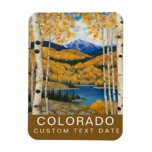 Aangepaste Colorado Aspens Mountains Herfst Magneet