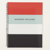 Aangepaste Colorblock Horizontale Monogram Planner (Voorkant)
