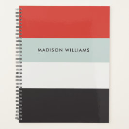 Aangepaste Colorblock Horizontale Monogram Planner