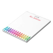 Aangepaste Colorful Crayons Teacher's Blocnote (Linkerzijde)