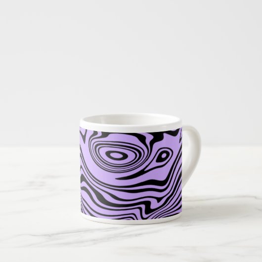 Aangepaste Colors Waves Espresso Cup - Paars Kop (Voorkant rechts)