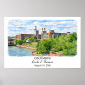 Aangepaste Columbus wanddecoratie, Georgia Poster (Voorkant)