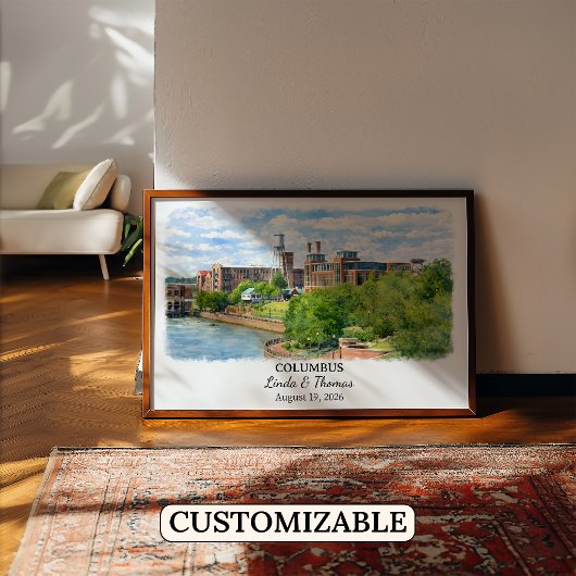 Aangepaste Columbus wanddecoratie, Georgia Poster