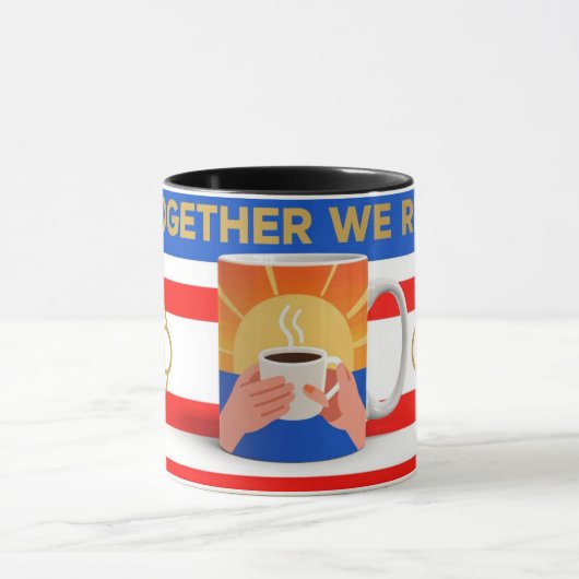 Aangepaste combo-Mok – Kleurenvelg en handvat Mok (Midden)