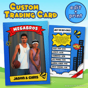 Aangepaste Comic Beste Vrienden Ruilkaart Bros Cad Contactkaartje