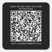 Aangepaste commerciële QR-code voor speciale actie Vierkante Sticker (Voorkant)