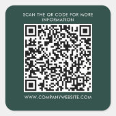 Aangepaste commerciële QR-code voor speciale actie Vierkante Sticker (Voorkant)