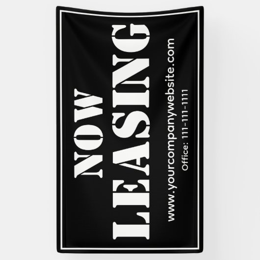 Aangepaste commerciële ruimte voor leasebedrijf spandoek (Verticaal)