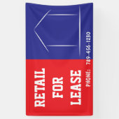 Aangepaste commerciële winkelruimte voor lease spandoek (Verticaal)
