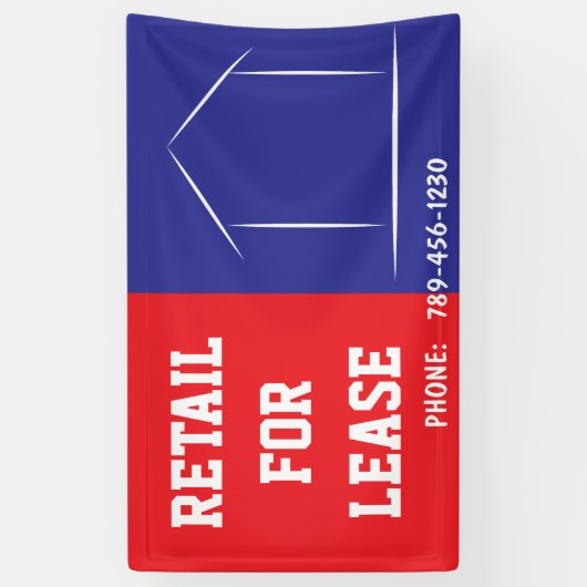 Aangepaste commerciële winkelruimte voor lease spandoek (Verticaal)