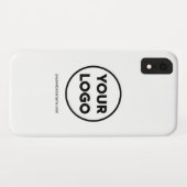 Aangepaste Company Logo en Business Website of Tek Case-Mate iPhone Case (Achterkant (horizontaal))