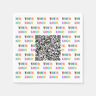 Aangepaste Company Logo en QR Code Business Napkin Servet