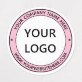 Aangepaste Company Logo en tekst Business Round La Labels (Design 2)