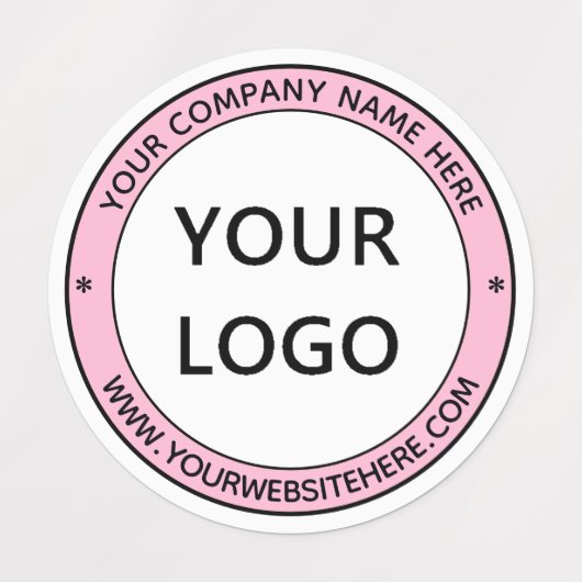 Aangepaste Company Logo en tekst Business Round La Labels (Design 2)