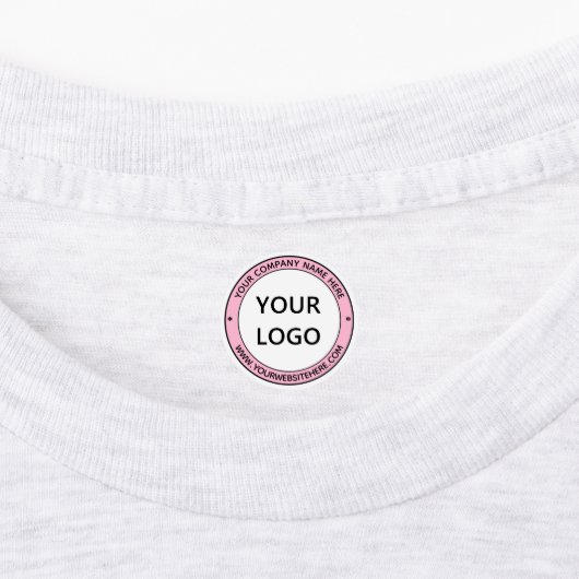 Aangepaste Company Logo en tekst Business Round La Labels (Aangebracht)