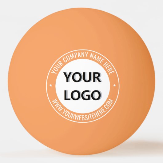 Aangepaste Company Logo en tekst Ping Pong Ball (Voorkant)