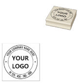 Aangepaste Company Logo en tekst Ronde Rubber Stam Rubberstempel (Gestempeld)