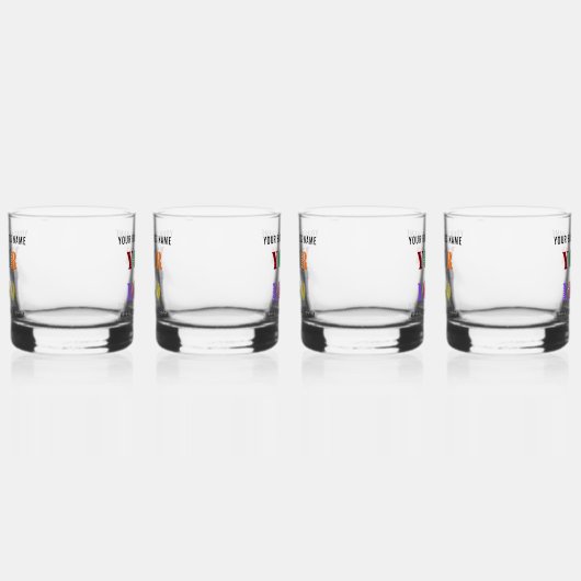 Aangepaste Company Logo en tekst uw zakelijke cade Whisky Glas (Links)