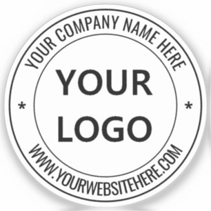 Aangepaste Company Logo en tekst uw zakelijke Stic Sticker