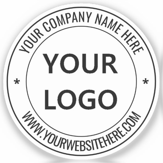 Aangepaste Company Logo en tekst uw zakelijke Stic Sticker (Voorkant)