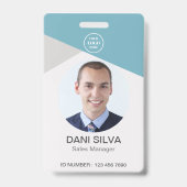 Aangepaste Company Logo Photo Employee ID Badge (Voorkant)