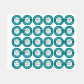 Aangepaste Company Logo Tekst Ronde labels Uw kleu (Vel)