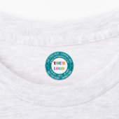 Aangepaste Company Logo Tekst Ronde labels Uw kleu (Aangebracht)