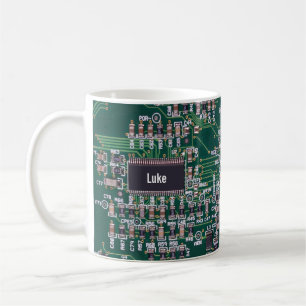 Aangepaste computertechnologie Motherboard Coff Koffiemok