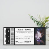 Aangepaste Concert Ticket Gift Idee DIY Event Tick Kaart (Staand voorkant)