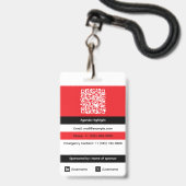 Aangepaste conferentie-ID Badge (Achterkant met lanyard)