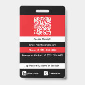 Aangepaste conferentie-ID Badge (Achterkant)