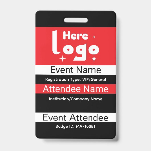 Aangepaste conferentie-ID Badge (Voorzijde)