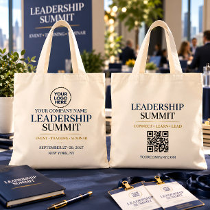 Aangepaste conferentiebedrijfslogo seminarie-evene tote bag