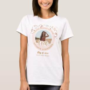 Aangepaste Confetti Foto Trotse Ouder Klas van 202 T-shirt