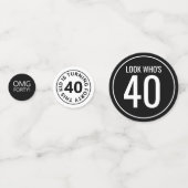 Aangepaste Confetti op jaardag (Achterkanten)