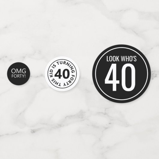 Aangepaste Confetti op jaardag (Achterkanten)