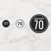 Aangepaste Confetti op jaardag (Achterkanten)