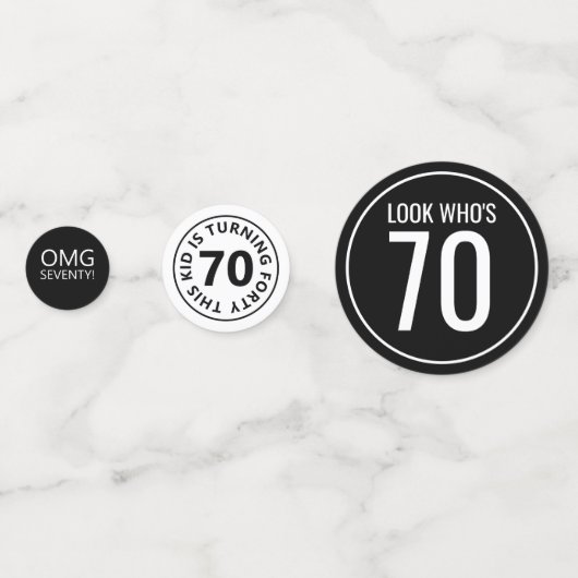 Aangepaste Confetti op jaardag (Achterkanten)