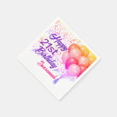 Aangepaste Confetti speciale locatie met ballonnen Servet (Hoek)