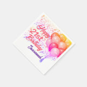 Aangepaste Confetti speciale locatie met ballonnen Servet (Hoek)