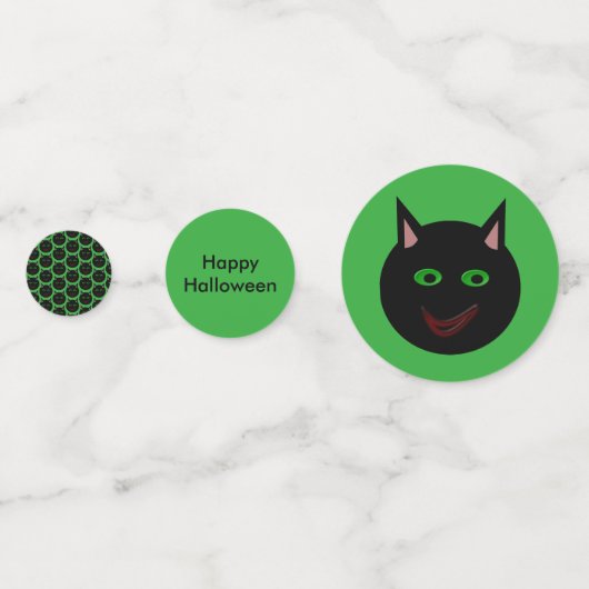 Aangepaste Confetti voor Halloween Black Cat Table (Achterkanten)