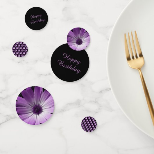 Aangepaste Confetti voor Paarse Daisy Flower (Groep)