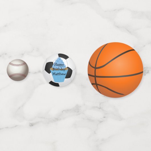 Aangepaste Confetti voor zondagssport (Achterkanten)