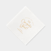 Aangepaste Congrats Afstudeerder Script Afstuderen Folie Servetten (Rechts)